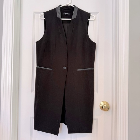 Premise Long Black Vest Size 6 - Picture 1 of 10